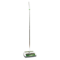 Quick Floor Sweeper, Rubber Bristles, 42" Aluminum Handle, White