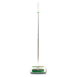 Quick Floor Sweeper, Rubber Bristles, 42" Aluminum Handle, White