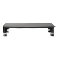 Monitor Stand Ms100b, 21.6 X 9.4 X 2.7 To 3.9, Black-clear, Supports 33 Lb