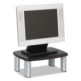 Adjustable Height Monitor Stand, 15 X 12 X 2.63 To 5.88, Black-silver