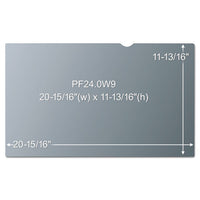 Frameless Blackout Privacy Filter For 24" Widescreen Monitor, 16:9 Aspect Ratio