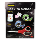 Back To School Pack, Assorted Tapes Plus Scissors/kit