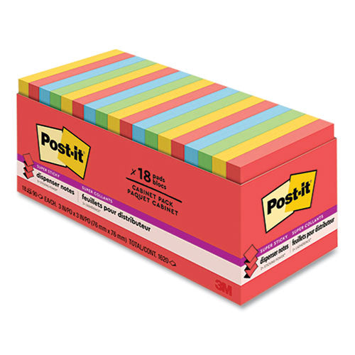 Pads In Playful Primary Collection Colors, Cabinet Pack, 3" X 3", 90 Sheets-pad, 18 Pads-pack