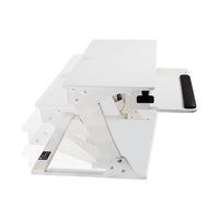 Precision Standing Desk, 35.4" X 23.2" X 6.2" To 20", White