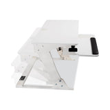 Precision Standing Desk, 35.4" X 23.2" X 6.2" To 20", White