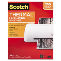 Laminating Pouches, 3 Mil, 9" X 11.5", Gloss Clear, 200-pack