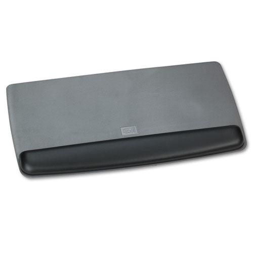Antimicrobial Gel Keyboard Wrist Rest Platform, Black-gray-silver