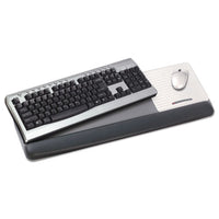 Antimicrobial Gel Mouse Pad-keyboard Wrist Rest Platform, Black-silver