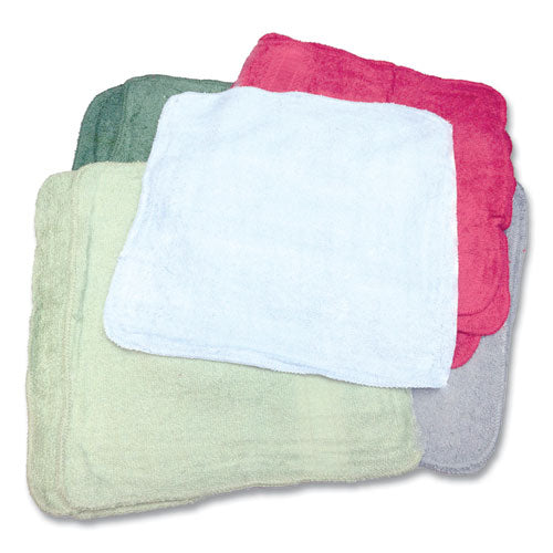 Qwick Wick Terry Towels, 12 X 12, Assorted Colors, 25 Lb Bale (approximately 280-bale)