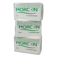 Morsoft Beverage Napkins, 9 X 9-4, White, 500-pack, 8 Packs-carton