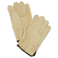 Unlined Pigskin Driver Gloves, Cream, X-large, 12 Pair