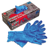 Nitri-med Disposable Nitrile Gloves, Blue, X-large, 100-box