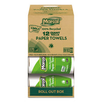 100% Recycled Roll Towels, 2-ply, 5 1-2 X 11, 140 Sheets, 12 Rolls-carton