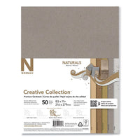 Creative Collection Premium Cardstock, 65 Lb, 8.5 X 11, Assorted Naturals, 50-pack