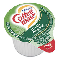 Liquid Coffee Creamer, Irish Creme, 0.38 Oz Mini Cups, 50-box, 4 Boxes-carton, 200 Total-carton