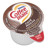 Liquid Coffee Creamer, Cafe Mocha, 0.38 Oz Mini Cups, 50-box