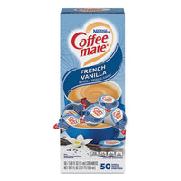 Liquid Coffee Creamer, French Vanilla, 0.38 Oz Mini Cups, 50-box, 4 Boxes-carton, 200 Total-carton