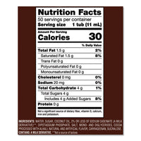 Liquid Coffee Creamer, Snickers, 0.38 Oz Mini Cups, 50 Cups-box