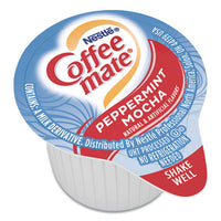 Liquid Coffee Creamer, Peppermint Mocha, 0.38 Oz Mini Cups, 50-box