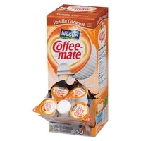 Liquid Coffee Creamer, Vanilla Caramel, 0.38 Oz Mini Cups, 50-box, 4 Boxes-carton, 200 Total-carton