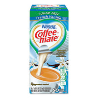 Liquid Coffee Creamer, Sugar-free French Vanilla, 0.38 Oz Mini Cups, 50-box, 4 Boxes-carton, 200 Total-carton