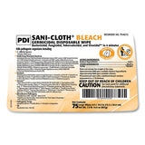 Sani-cloth Bleach Germicidal Disposable Wipes, Deep-well Lid Canister, 10.5 X 6, 75-canister