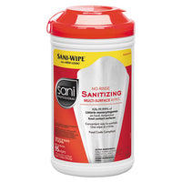 No-rinse Sanitizing Multi-surface Wipes, White, 95-container