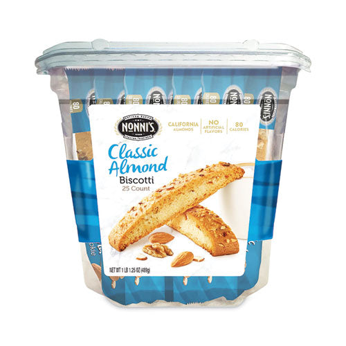 Biscotti, Classic Almond, 0.69 Oz Individually Wrapped, 25-pack