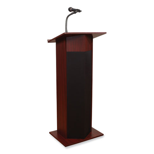 Power Plus Lectern, 22 X 17 X 46, Mahogany, Ships In 1-3 Business Days