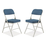 3200 Series Fabric Dual-hinge Folding Chair, Supports 300 Lb, Regal Blue Seat/back, Gray Base, 2/ct, Ships In 1-3 Bus Days