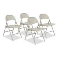 50 Series All-steel Folding Chair, Supports 500 Lb, 16.75" Seat Height, Gray Seat/back/base, 4/carton, Ships In 1-3 Bus Days