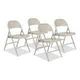 50 Series All-steel Folding Chair, Supports 500 Lb, 16.75" Seat Height, Gray Seat/back/base, 4/carton, Ships In 1-3 Bus Days