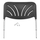 Backrest For Nps 6600 Series Elephant Z-stools, 16.25 X 4.5 X 19, Plastic/steel, Black, Ships In 1-3 Business Days