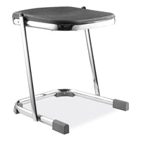 6600 Series Elephant Z-stool, Backless, Supports Up To 500lb, 18" Seat Height, Black Seat, Chrome Frame,ships In 1-3 Bus Days
