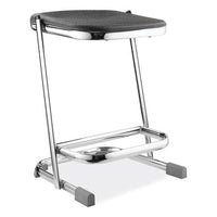 6600 Series Elephant Z-stool, Backless, Supports Up To 500lb, 22" Seat Height, Black Seat, Chrome Frame,ships In 1-3 Bus Days