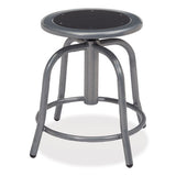 6800 Series Height Adj Metal Seat Swivel Stool, Supports 300 Lb, 18"-24" Seat Ht, Black Seat, Gray Base,ships In 1-3 Bus Days
