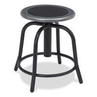 6800 Series Height Adjustable Metal Seat Swivel Stool, Supports 300lb, 18"-24" Seat Ht, Black Seat/base,ships In 1-3 Bus Days