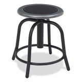6800 Series Height Adjustable Metal Seat Swivel Stool, Supports 300lb, 18"-24" Seat Ht, Black Seat/base,ships In 1-3 Bus Days