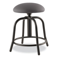 6800 Series Height Adj Fabric Seat Stool, Supports 300 Lb, 18" To 25" Height, Charcoal Seat/black Base, Ships In 1-3 Bus Days