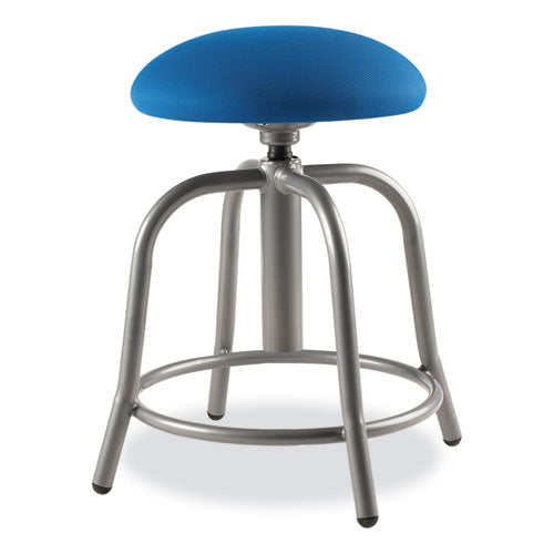 6800 Series Height Adj Fabric Padded Seat Stool, Supports 300lb, 18"-25" Ht, Cobalt Blue Seat/gray Base,ships In 1-3 Bus Days