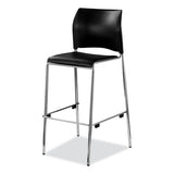 Cafetorium Bar Height Stool, Padded Seat/back, Supports 500lb, 31" Seat Ht, Black Seat/back,chrome Base,ships In 1-3 Bus Days