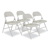 900 Series All-steel Folding Chair, Supports 250 Lb, 17.75" Seat Height, Gray Seat/back/base, 4/ct,ships In 1-3 Business Days