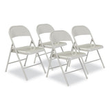 900 Series All-steel Folding Chair, Supports 250 Lb, 17.75" Seat Height, Gray Seat/back/base, 4/ct,ships In 1-3 Business Days