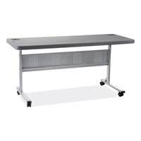 Flip-n-store Training Table, Rectangular, 24 X 60 X 29.5, Charcoal Gray, Ships In 1-3 Business Days