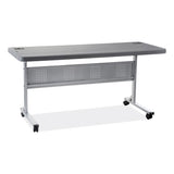Flip-n-store Training Table, Rectangular, 24 X 60 X 29.5, Charcoal Gray, Ships In 1-3 Business Days
