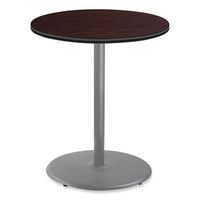 Cafe Table, 36" Diameter X 42h, Round Top/base, Mahogany Top, Gray Base, Ships In 1-3 Business Days