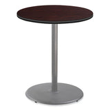 Cafe Table, 36" Diameter X 42h, Round Top/base, Mahogany Top, Gray Base, Ships In 1-3 Business Days