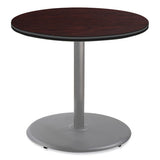 Cafe Table, 36" Diameter X 30h, Round Top/base, Mahogany Top, Gray Base, Ships In 1-3 Business Days