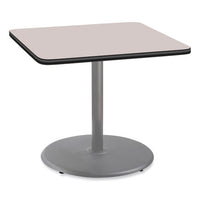 Cafe Table, 36w X 36d X 30h, Square Top/round Base, Gray Nebula Top, Gray Base, Ships In 1-3 Business Days