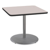 Cafe Table, 36w X 36d X 30h, Square Top/round Base, Gray Nebula Top, Gray Base, Ships In 1-3 Business Days